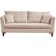 Pure Foam Filling Imitated Linen Fabric Sofa With Solid Wood Frame And Legs