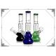 Borosilicate Glass Water Pipe 4 Arms Tree Percolator Double Colorful Round Base