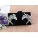 Two Zabras Pattern Acrylic Clutch Bags Black Box Size For Beautiful Girls