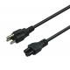 American 3pin black power cord  0.5m-10m copper power cable free sample