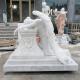 Marble Tombstone White Cemetery Crying Angel  Statue Stone hand carved