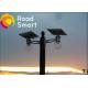 160lm/w Solar Powered Road Lights Double Arm Installation With Adjustable Solar Panel