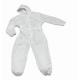 White Color Disposable Protective Coverall , Protection Non Woven Coverall CE Certified