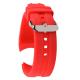 Stylish Silicone Rubber Watch Band  Red Color Curved End Wristband 24mm