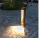 Outdoor Urban Led Solar Bollard Lights Box Corten Steel Garden Lighting