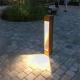 Outdoor Urban Led Solar Bollard Lights Box Corten Steel Garden Lighting