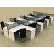 Free Standing 8 Seater Flexible Modular Office Workstation For Staff ISO9001