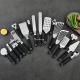 Cooking Tool Set  Kitchen Gadgets Cookware Utensils Tools Stainless steel Kitchen Accessories Soft handle Black color