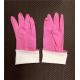 Tensile M35g Dishwashing Household Rubber Gloves Pink Color