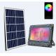 IP65 waterproof 60W 100W 200W 300W 500W RGB Solar Flood Light with remote app control color changing outdoor decoration