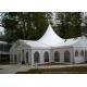 White Roof Fabric Mixed Marquee Tents Water Resistant  For Commercial Activities