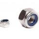 A2-70/A4-80/304/316 Stainless Material DIN985 Prevailing Torque Type Hexagon Thin Nuts With Non-Metallic Inser