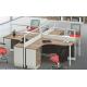 modern 4 persons office panel partition workstation table furniture in warehouse