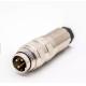 M16 3 Pin Metal Assembly IP67 Soldering Aviation Plug Connector Threaded Coupling