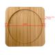 6 Pack 9cm Bamboo Coasters Round Shape Laser Logo Bar Home Cup Coasters