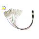 12F Fanout 10G OM3 Optical Fiber Patch Cord MPO To SC Fiber Optic Pigtail