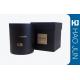 Black Matte Handmade Cardboard Candle Boxes Package Square / Round Shape