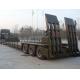 Green Red Low Bed Semi Trailers With Hydraulic Mechanical Suspension