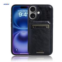 Magnet Pu Leather Phone Case With Magsafe Card Holder For IPhone Samsung