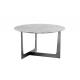 Modern Round White Marble Top Stainless Steel Frame Coffee Table