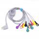 10 Lead Holter Length 1.1m ECG medical cables Grey TPU Material