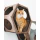Hexagon Modern Pet Furniture Cat Wall Shelf 50lb Bearing Cat Cave Bed Cat Climbing Frame