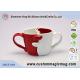 Fashion Novelty Porcelain Couples Coffee Mugs , Heat Sensitive Magic Mug