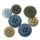 Semi Shiny Imitation Corozo Buttons Four Hole Rim Back Customized Color And Size