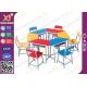 Multi Functional Combination Student Desk And Chair Set With Steel Drawer / Classroom Furniture
