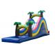Wonderful Palm Tree Inflatable Wet Slide For Small Kids / Fun Water Slide