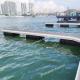 Long Lasting Aluminum Alloy Floating Bridge Pontoon Design Marina Dock With Mooring Cleats WPC Decking LLDPE Floatation