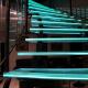 Modern LED Curved Steel Stairs Customized Luxury Powder Coat SUS304