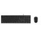 Waterproof 104-Key Wired Keyboard Mouse Combo USB Plug-Play HIPS Material Multimedia Keys For Office