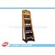Store Shop MDF Wine Display Stands Paint Finish , OEM Wooden Display Racks