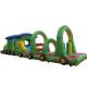 Train Style Inflatable Sports Games , Outdoor Blow Up Obstacle Course