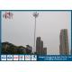 Hot Dip Galvanized Steel Tapered Electric Light Pole RAL Paint Q420 25m Height