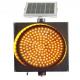 Best price 400mm solar LED Amber Warning Light solar traffic light