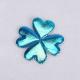 Glitter Heart Ultrasonic Embossing Flowers Crafts Sparkling Blue Heart Padded Glitter
