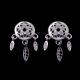 Indian Style Traditional 925 Sterling Silver Earrings For Engagement