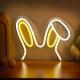 Adaptor White Bunny Ears Neon Light Wedding Sign for Advertising Board Party Home