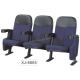Blue Or Red Cinema Theater Chairs , Movable PP Armrest Fold Up Fabric Auditorium Chairs