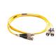 Colored Coating FC Fiber Patch Cord , Yellow Single Core Optical Patch Cord