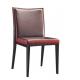 brown PU leather arch back shape aluminium or iron dining chair for restaurant