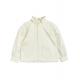Little Girls Cotton Woven Ruffle Neck Blouse Long Sleeve Button Up For Summer Autumn