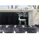2020 China Stainless Steel Elk Wapiti Metal Sculptures For Garden Wall Art