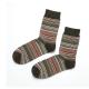 Gentle striped mid-calf length ODM custom crew dress cotton spring socks for businessmen