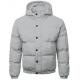 Hooded Men Seamless Down Coat 160g Polyester Filling Type Windproof Waterproof