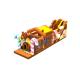 Giant Custom Candy and Brown Bear Outdoor Inflatable Obstacle Course Games with Double Slides