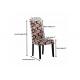 Modern Home Furniture OEM Fabric Dining Room Chairs Stainless Steel Frame