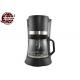 Black 1.2L Mini Household Coffee Makers Custom With PP Glass RoHS ETL Approved